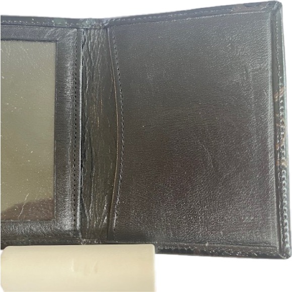 Leather folding card wallet small - Picture 5 of 5